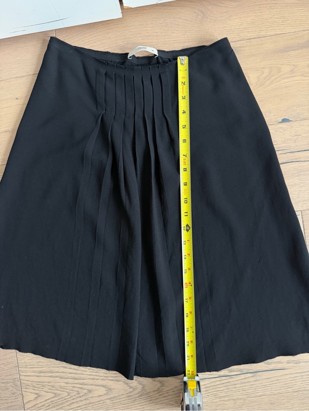 Prada Black Pleated A-Line Women's Skirt